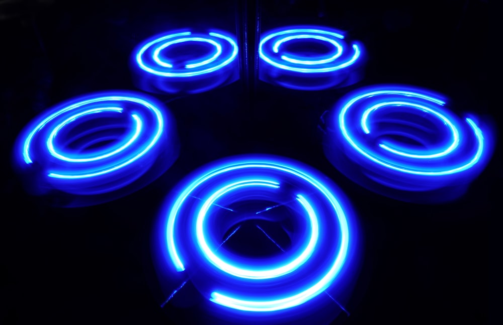 blue and black spiral light