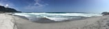 A panoramic view of Isla Isabel’s coastline with waves gently crashing