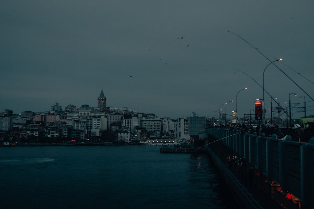 Skyline der Stadt in der Nähe von Gewässern tagsüber