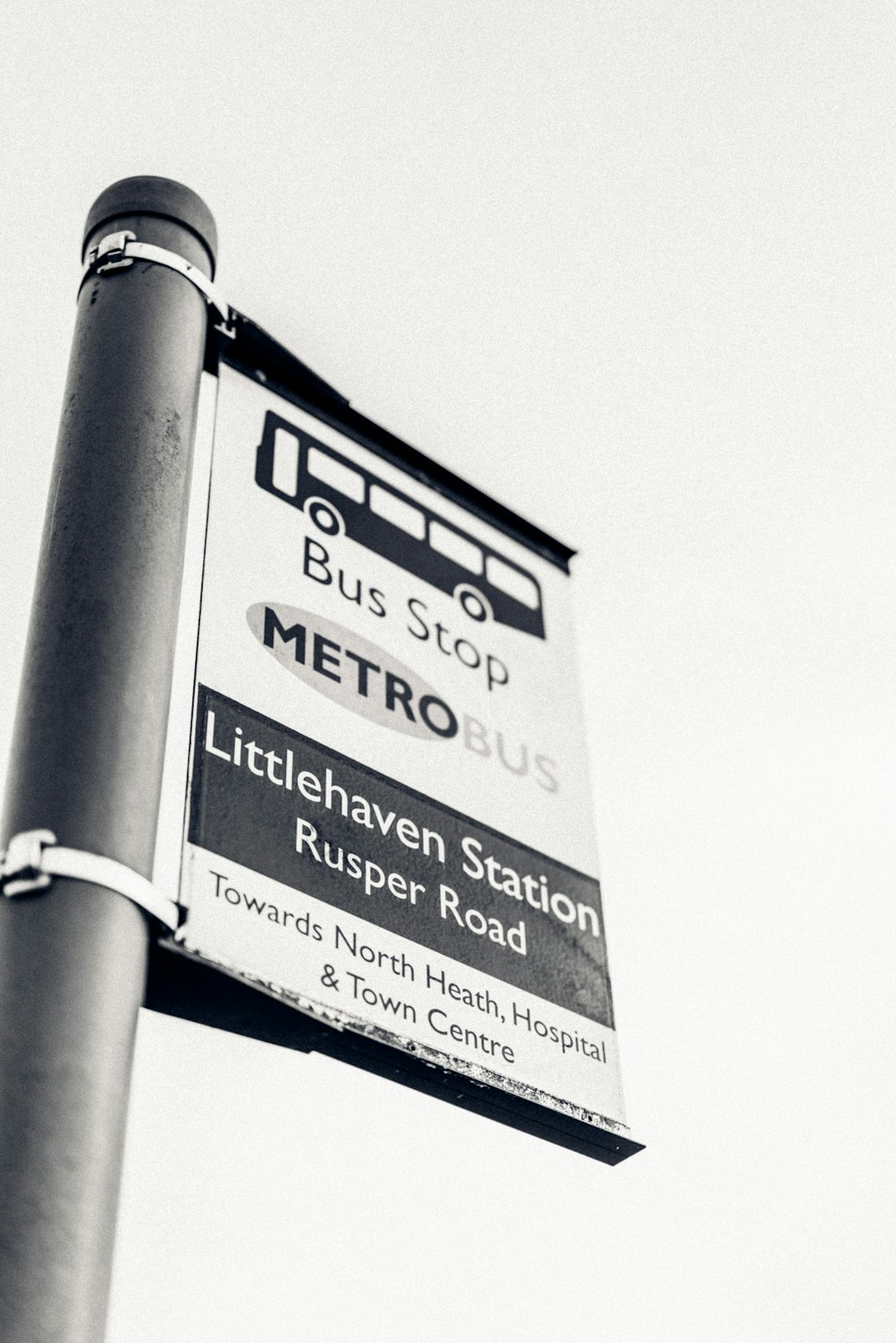 white and black street sign