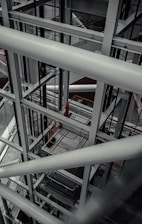 white metal frame near white metal frame