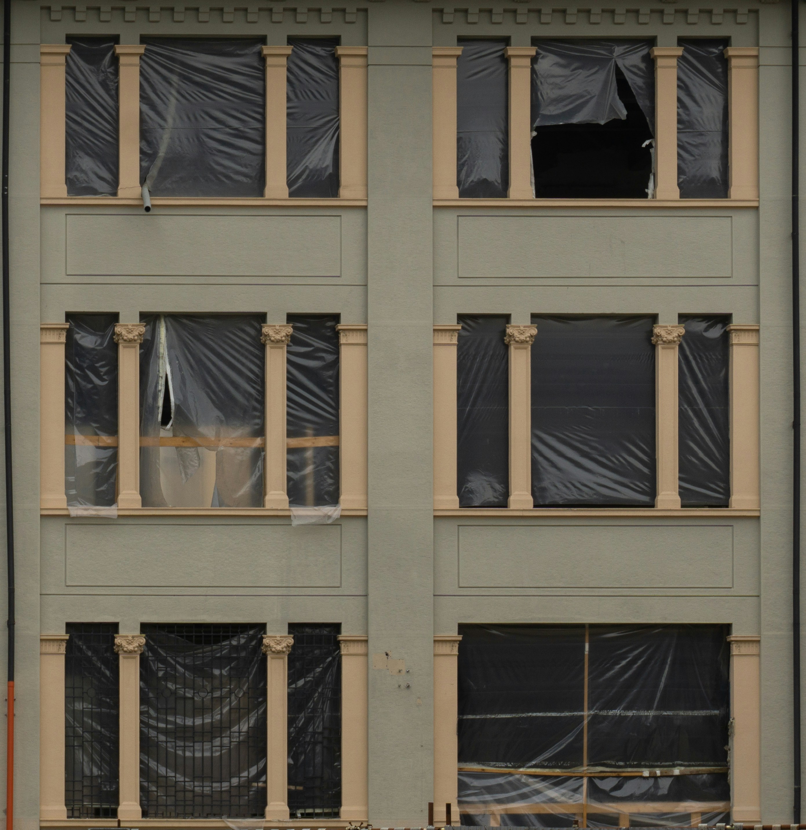 brown wooden framed glass window