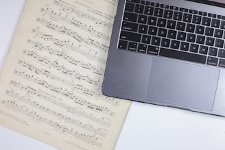 white printer paper beside gray laptop computer