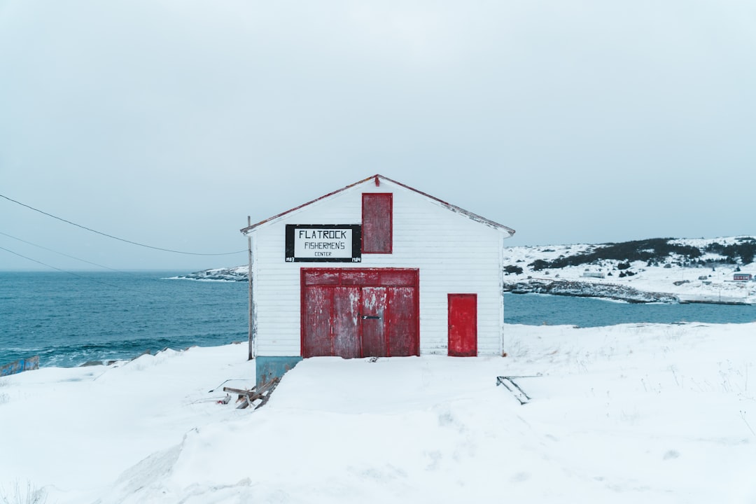 red and white wooden house on snow covered ground during daytime