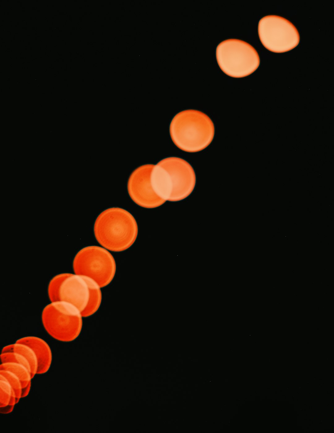 white and orange round lights