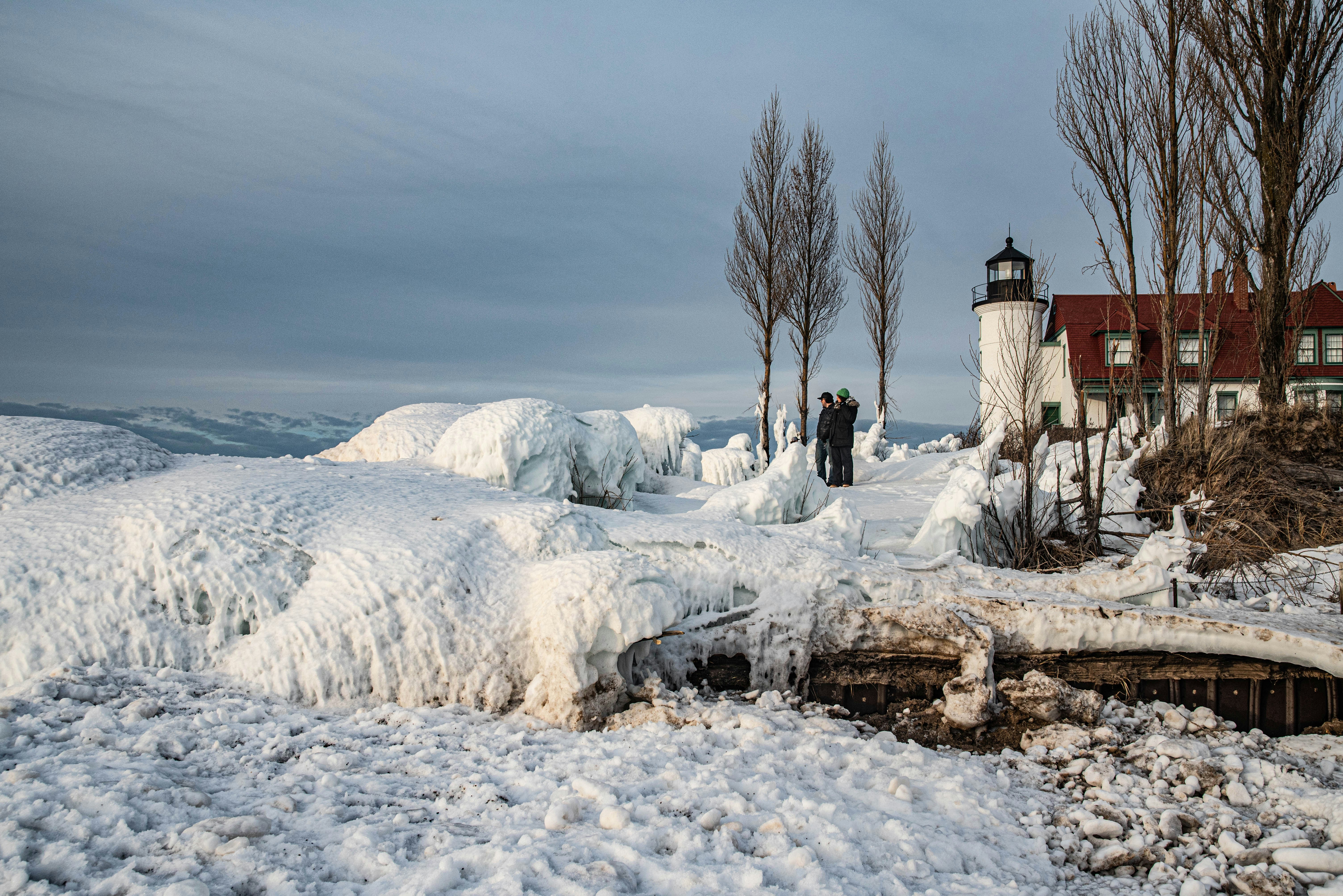 white snow covered field during daytime