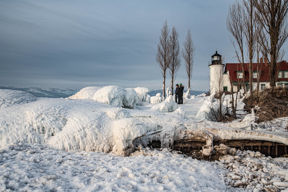 white snow covered field during daytime