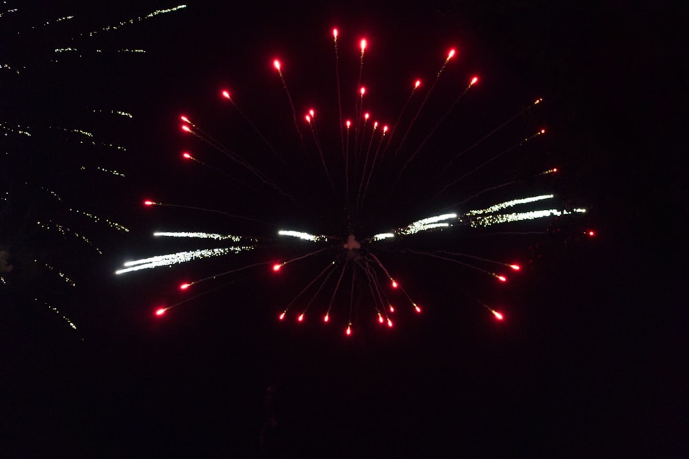 red and white fireworks display