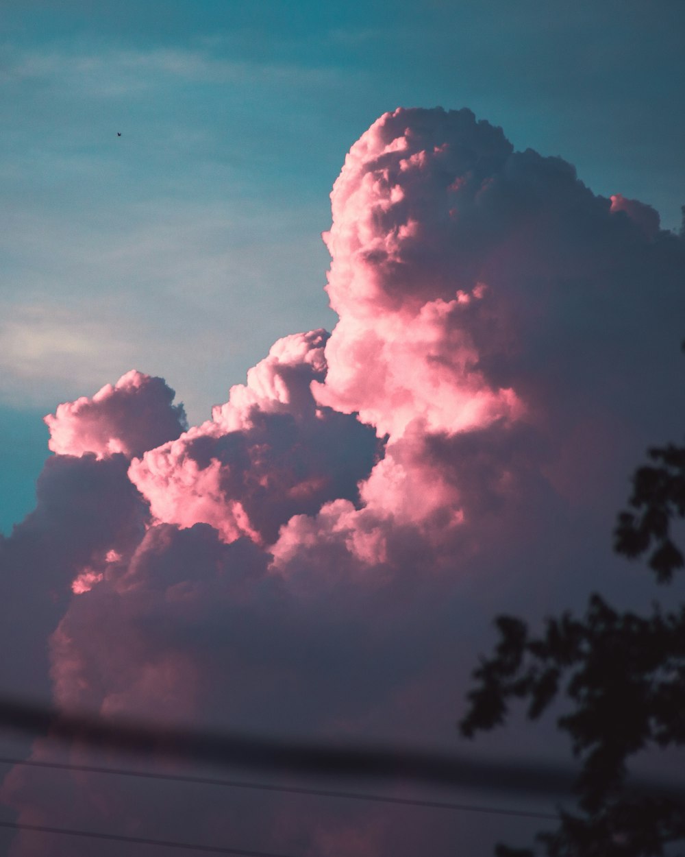 white clouds and blue sky