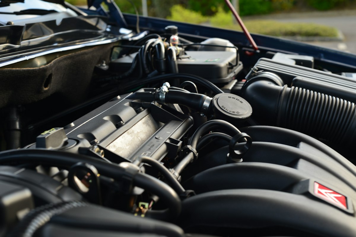 High-performance engine bay close-up