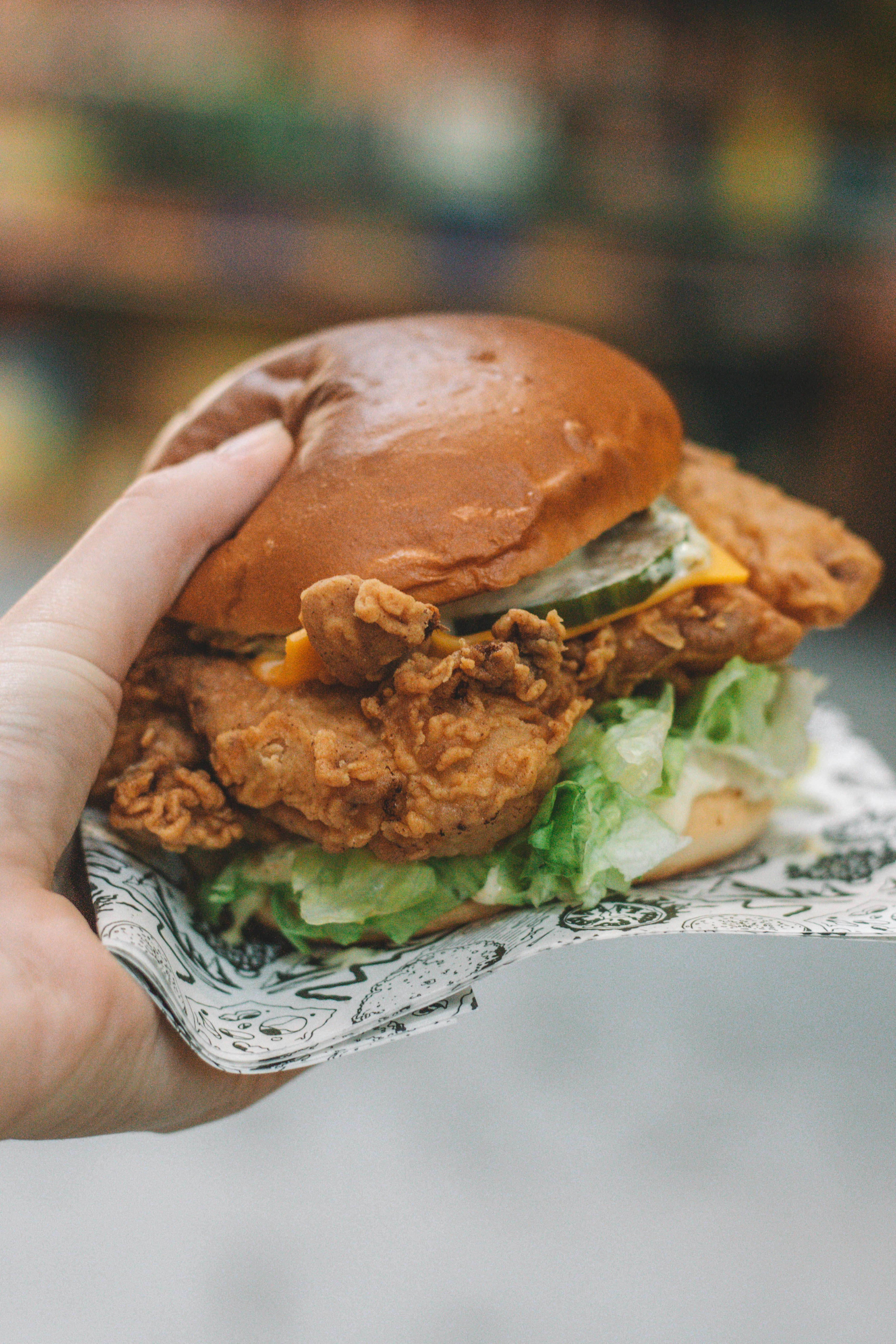 A fried chicken burger by Amsterdam-based restaurant The Beef Chief.