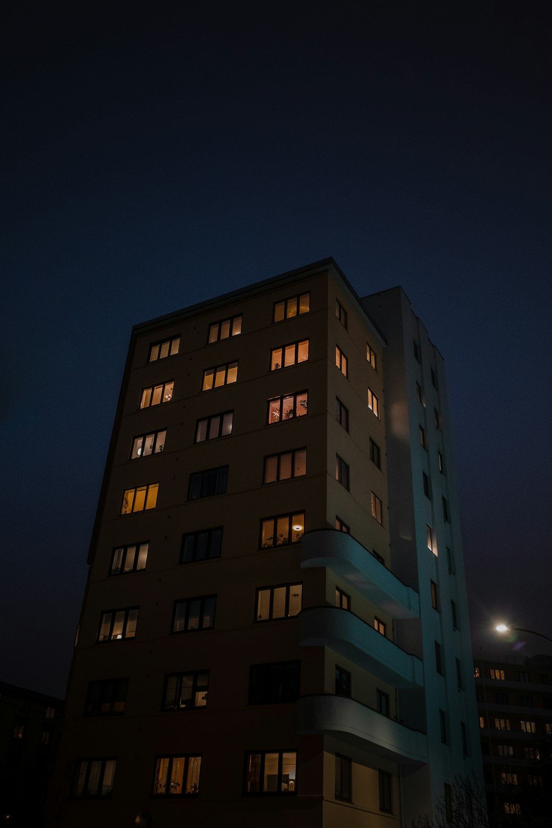 brown concrete building during night time