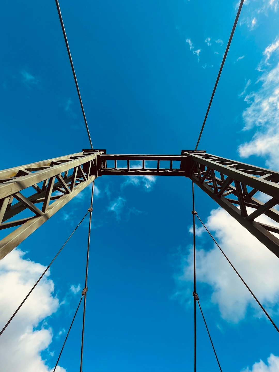 low angle photography of bridge under blue sky during daytime