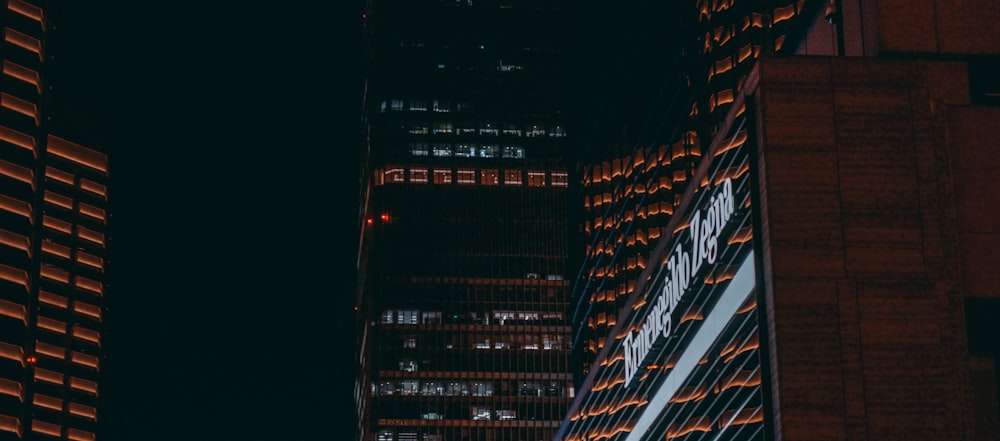 high rise building during night time