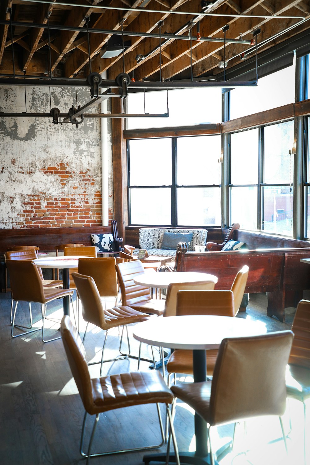 brown wooden table and chairs