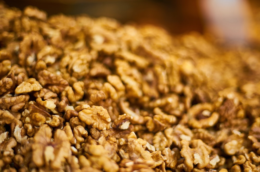 brown and black food in macro shot