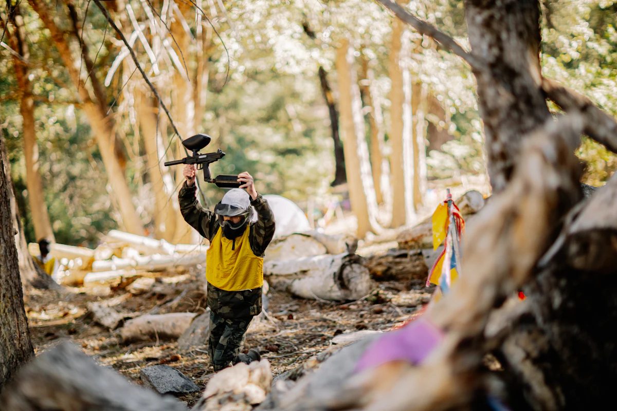 Paintball Ekipmanı — İşaretleyici, Maske, Tulum (Grup Seti)