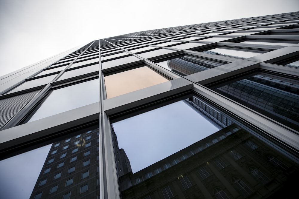 low angle photography of high rise building