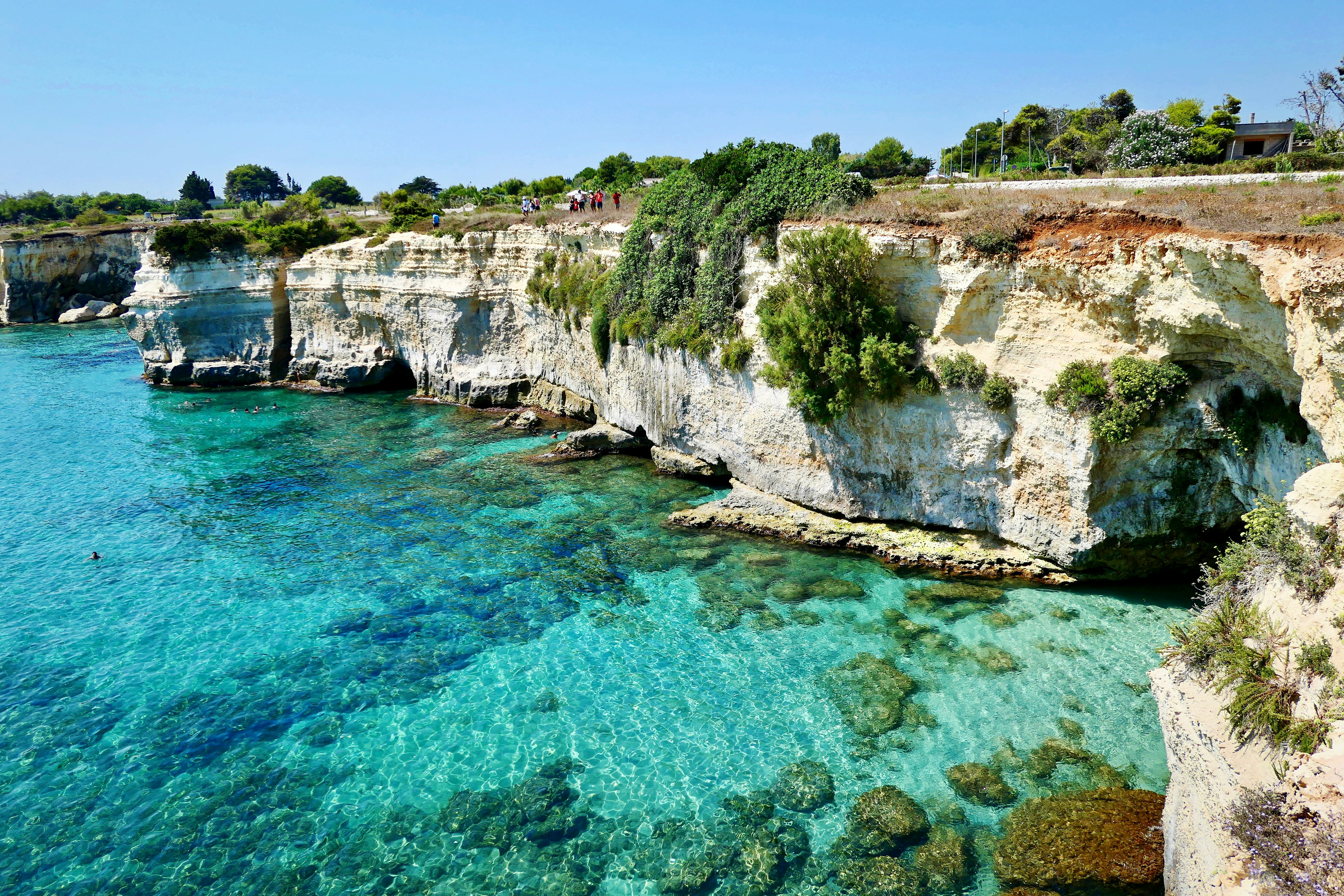 brown and green cliff beside blue sea during daytime