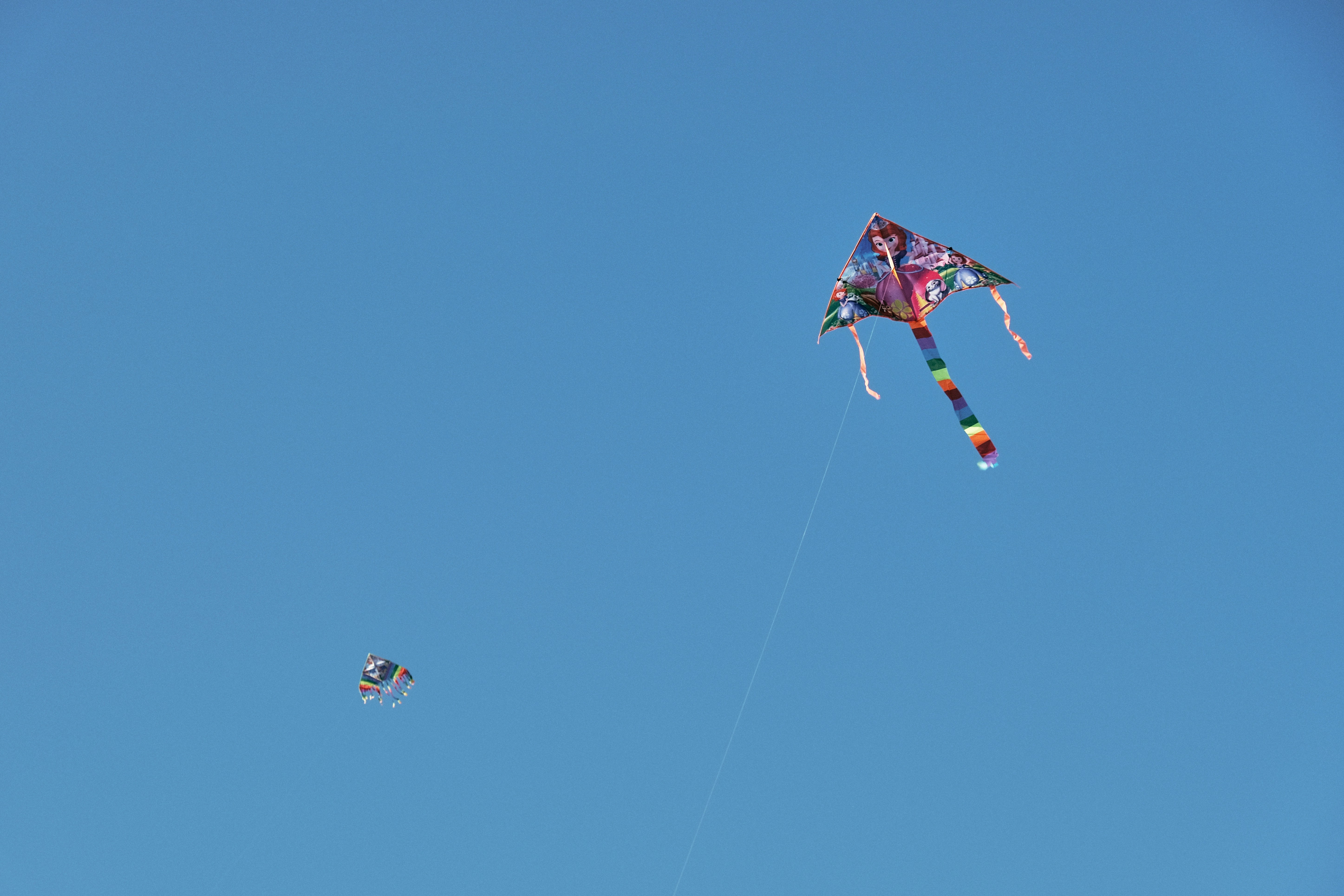 red blue and yellow kite flying on the sky during daytime