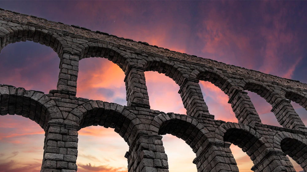 The Roman aqueduct of Segovia · illustrative photograph