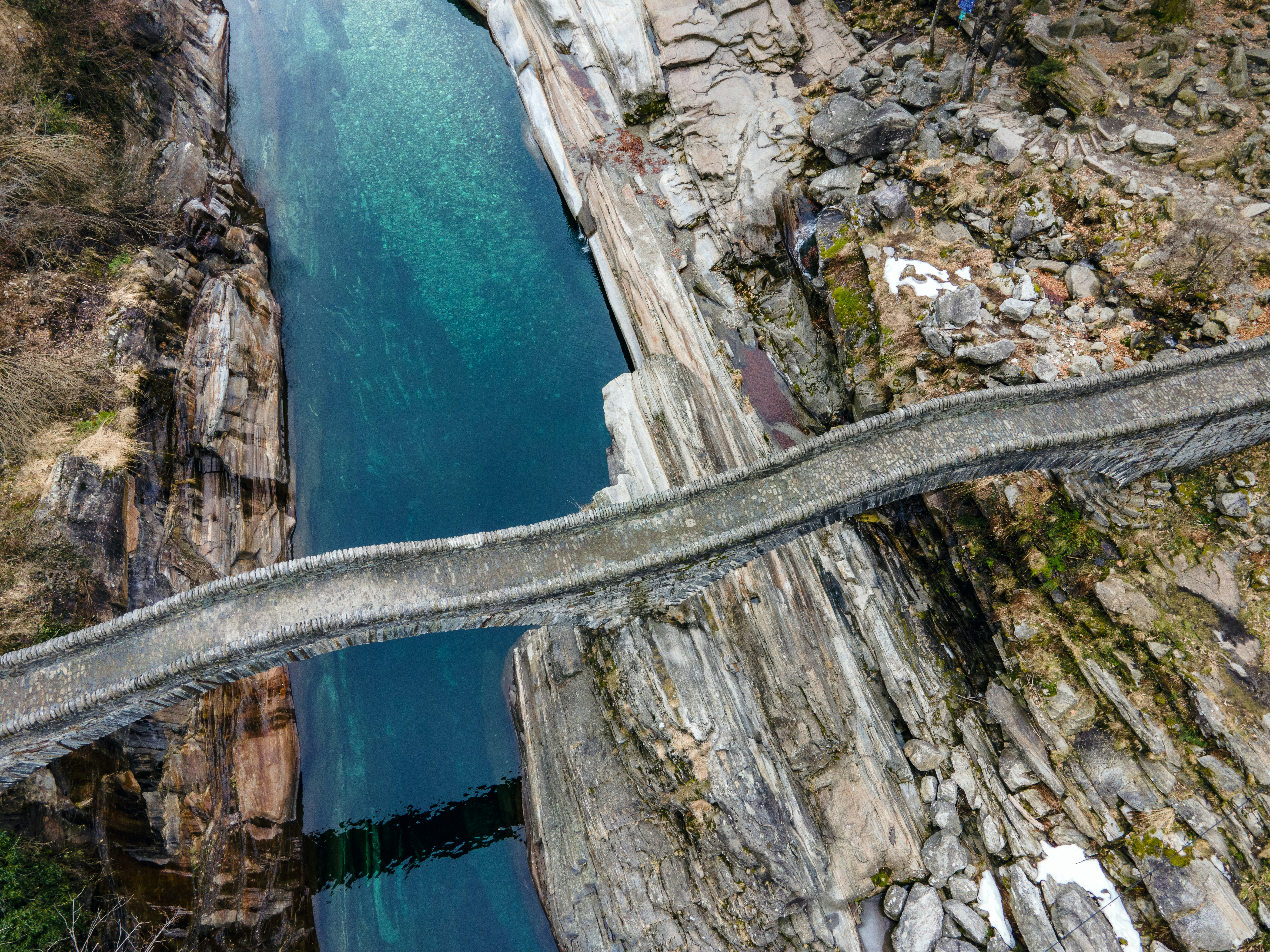 Verzasca Valley view with river and mountains