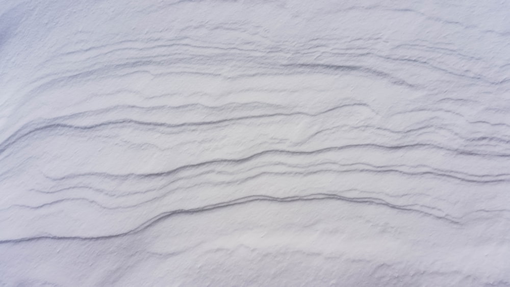 white snow on white sand