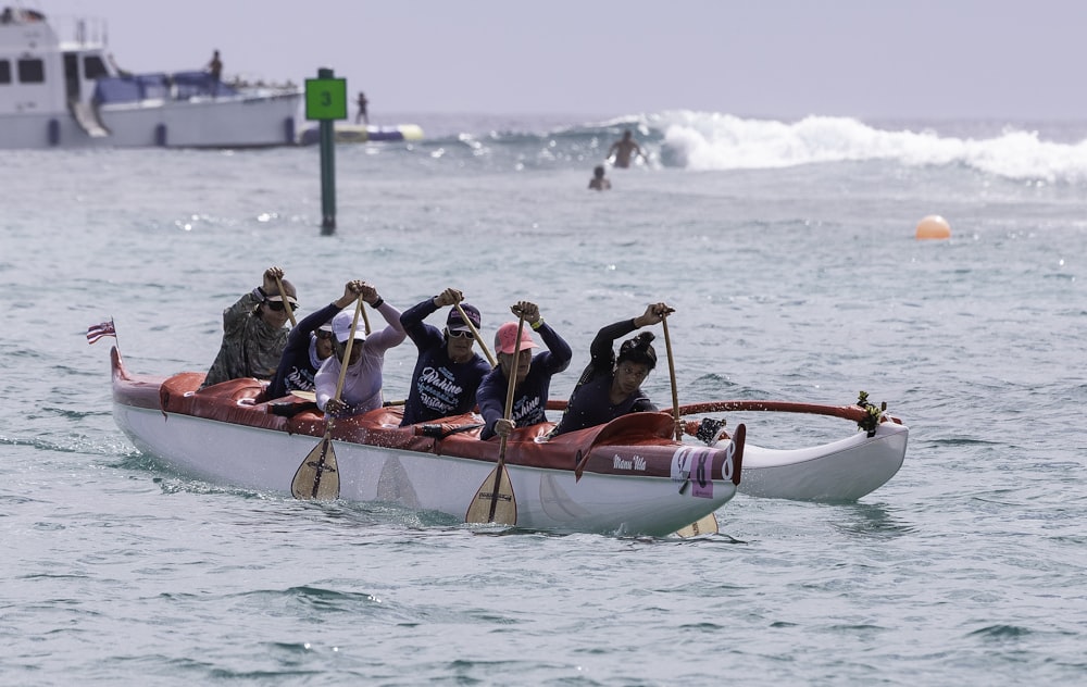 Persone che cavalcano su kayak blu e bianco in mare durante il giorno