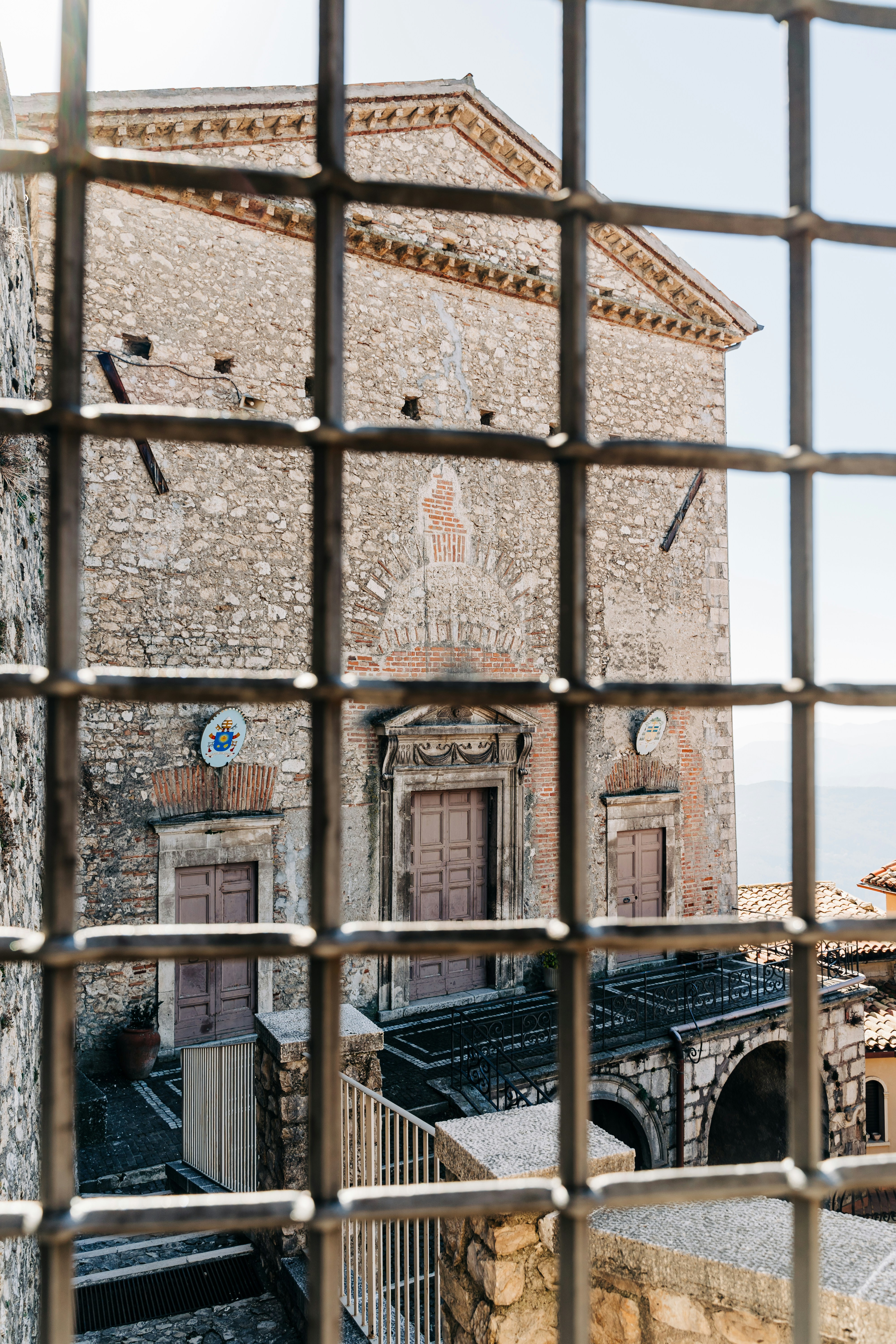 View of a Catholic church in Cervara di Roma, Lazio, Italy