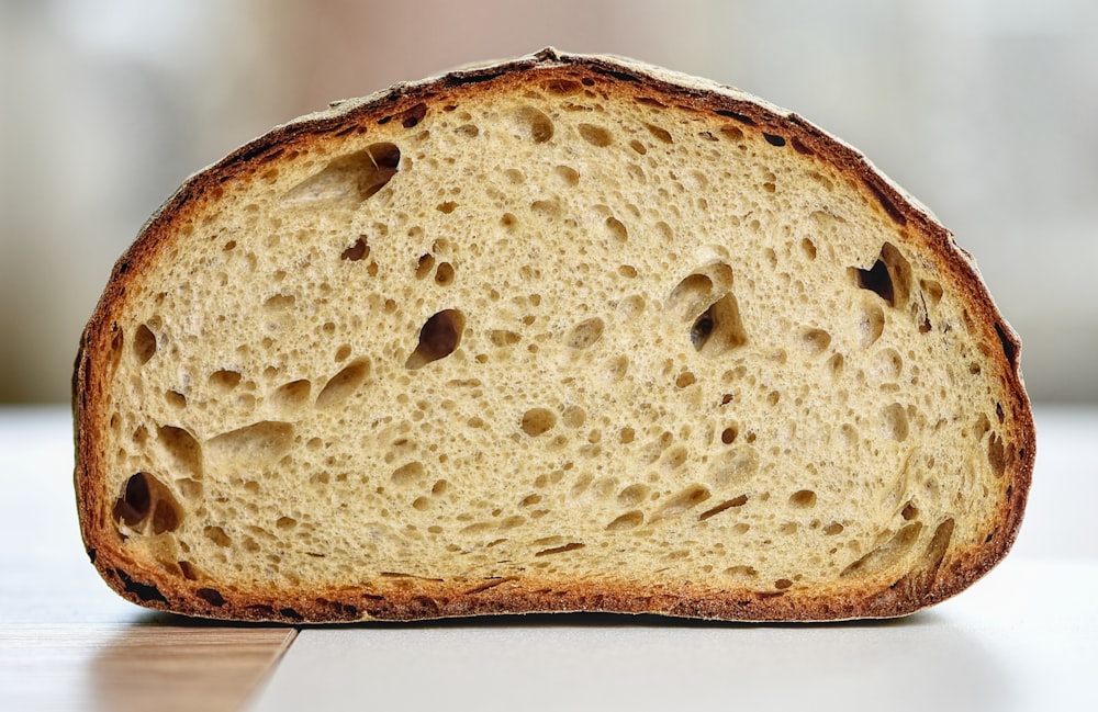 bread on white ceramic plate