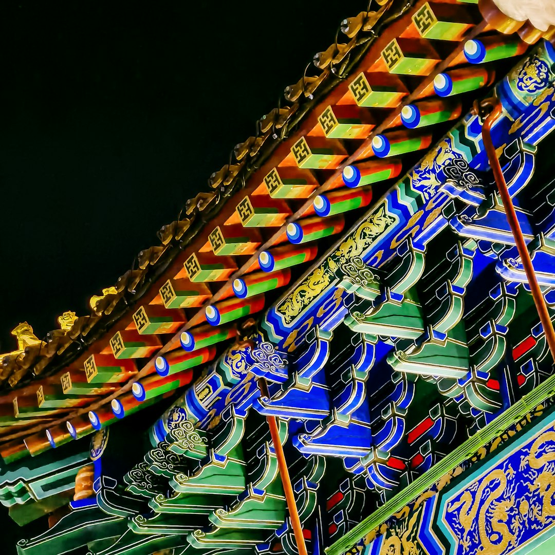 blue green and brown roof