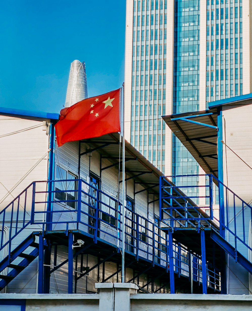 blue and white building under blue sky during daytime