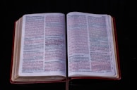 An open book displaying highlighted passages about philosophy and politics.