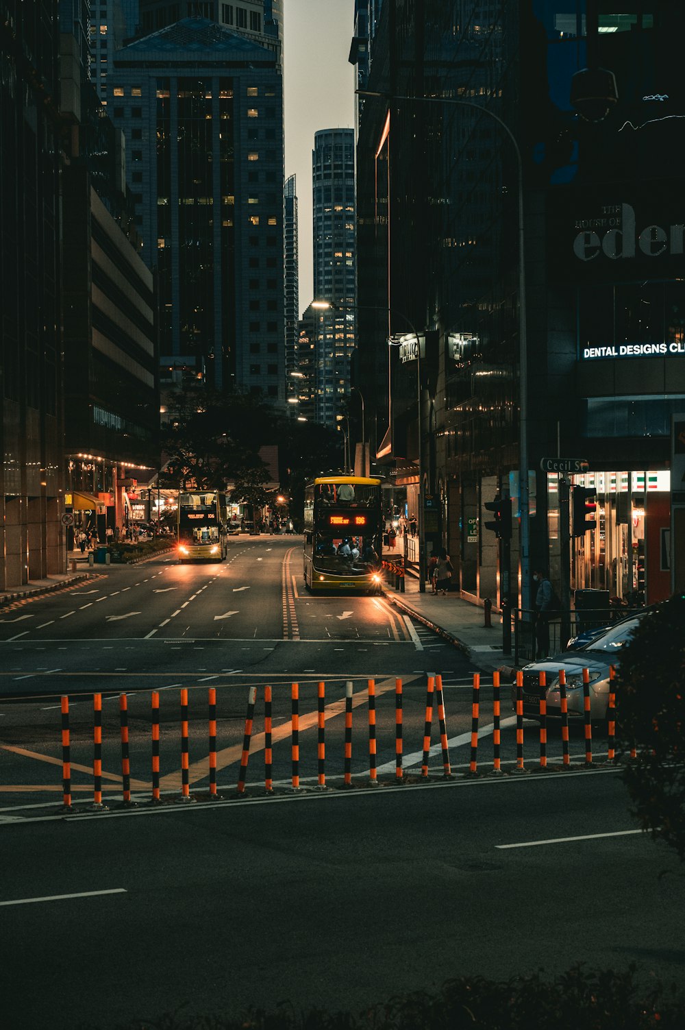 cars on road during night time