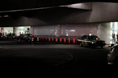 Modern taxi fleet lined up ready for airport transfers at dawn.