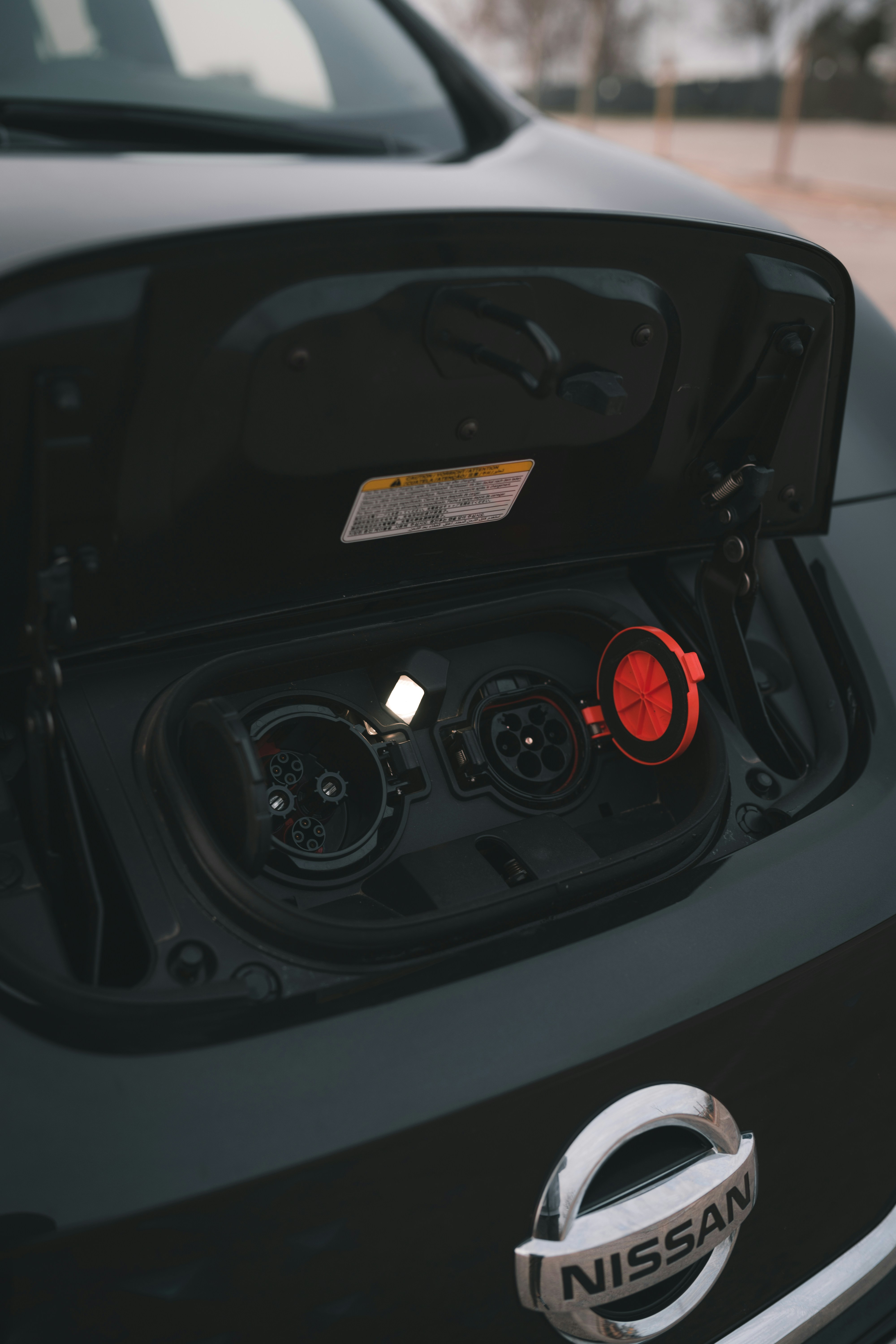 black and red car center console