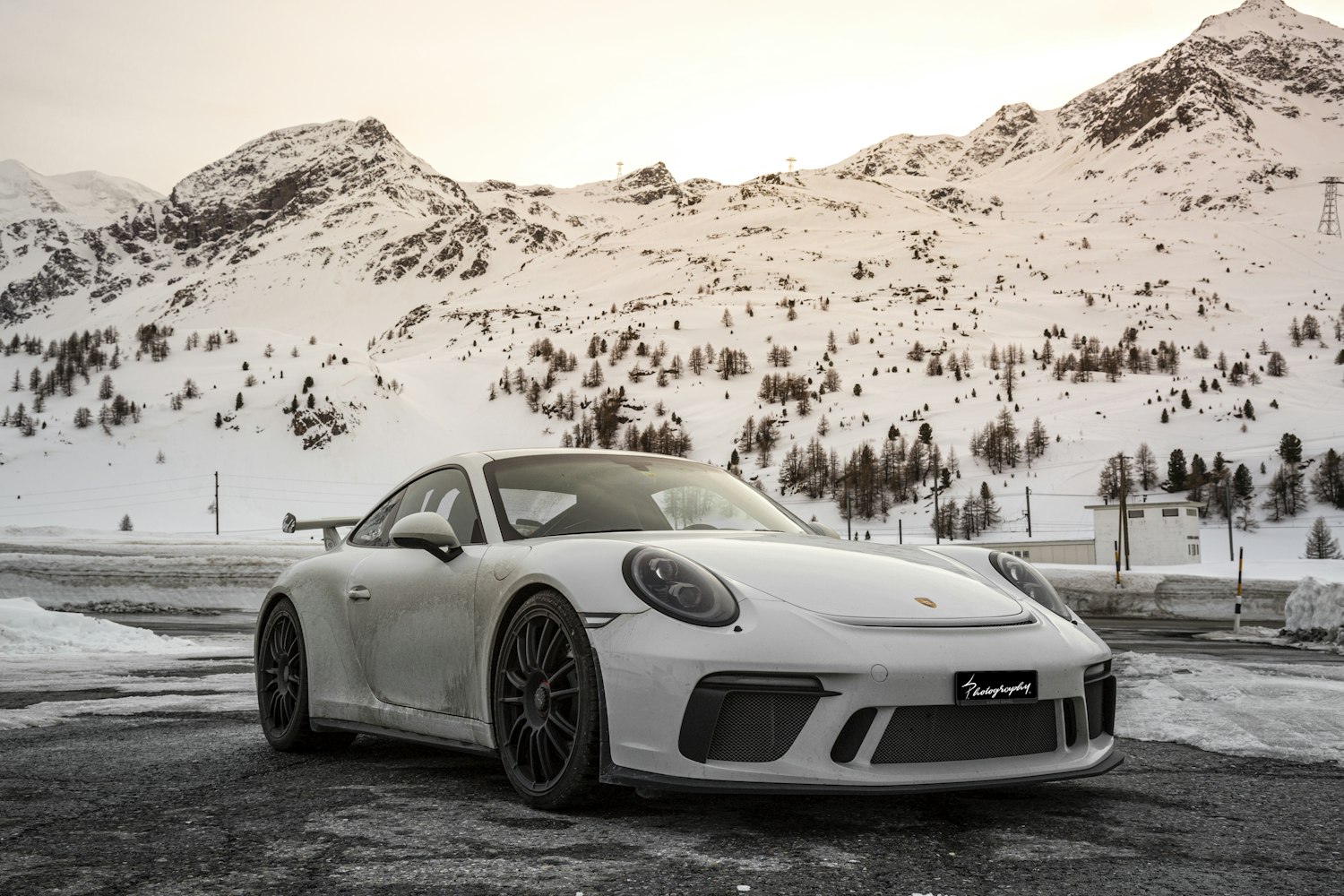 Luxury car being detailed