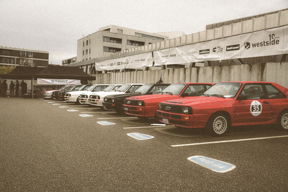 red coupe on the road