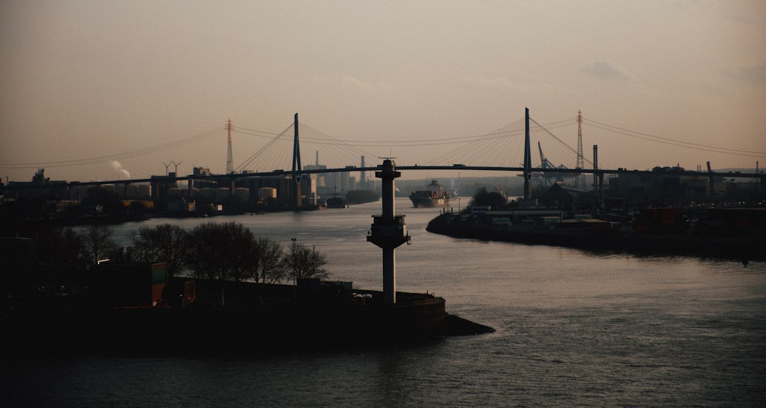 silhouette of bridge during daytime