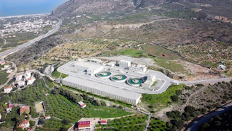 Close-up of a modern water treatment facility with engineers inspecting advanced filtration equipment.