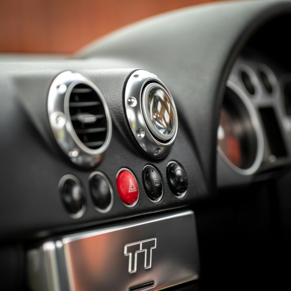 black and silver car control panel