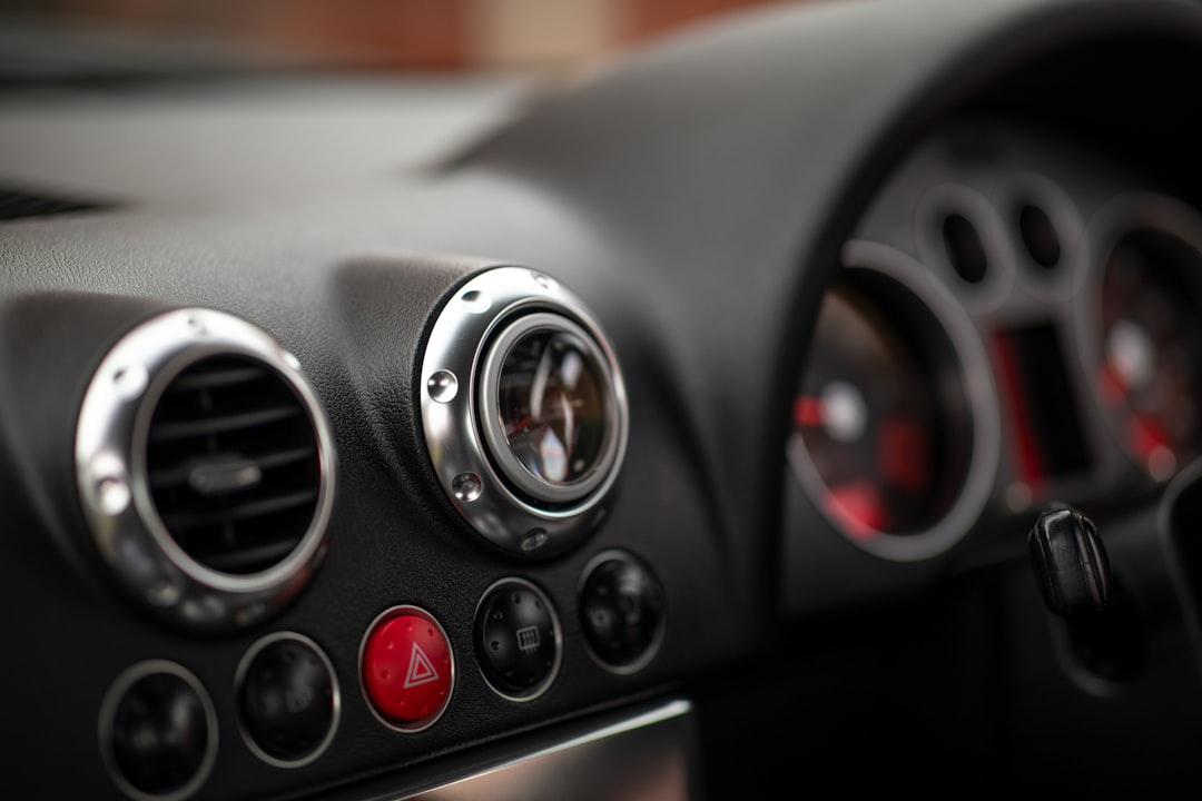 black and silver car air vent