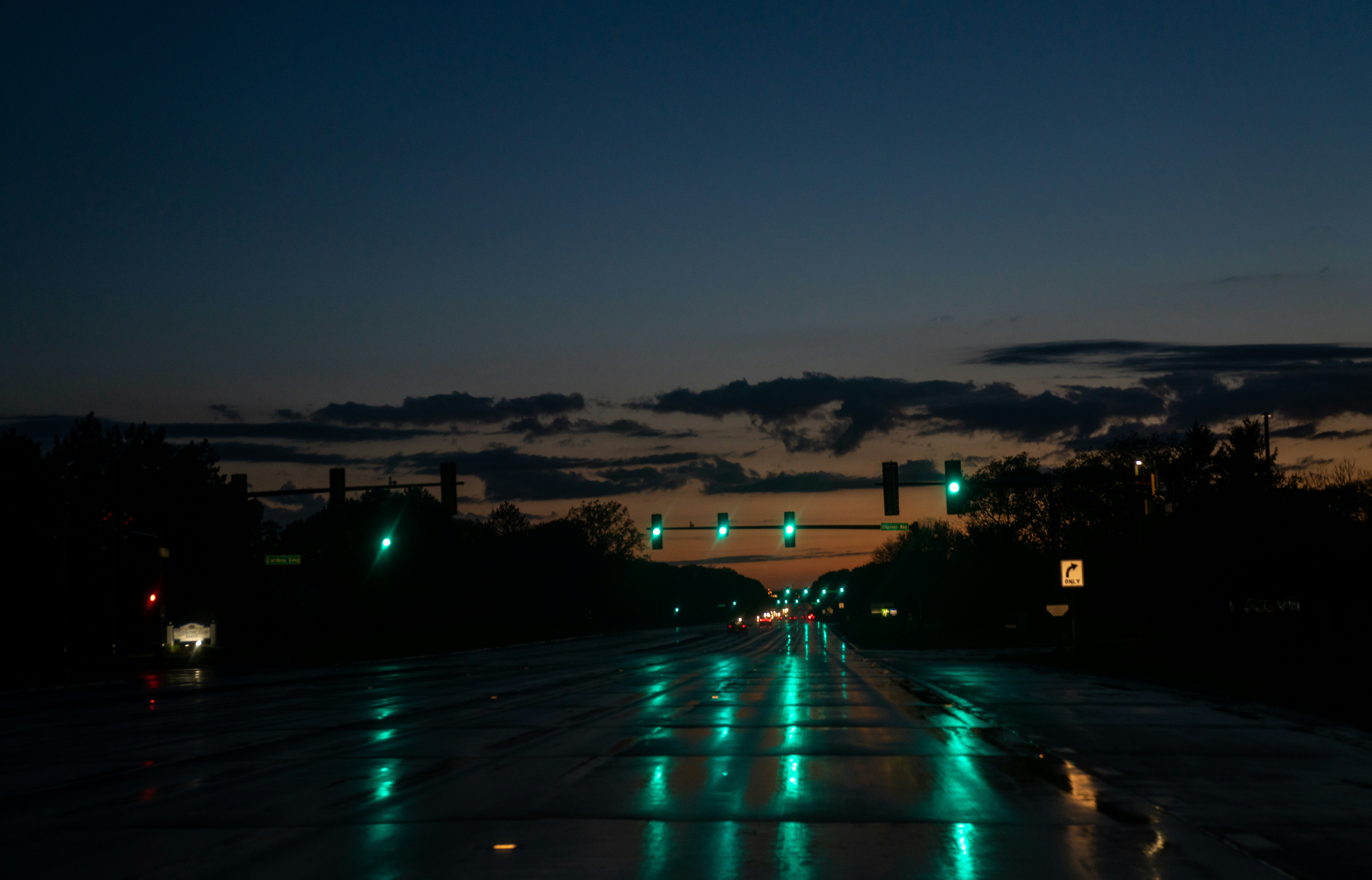 cars on road during night time