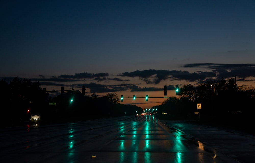 cars on road during night time