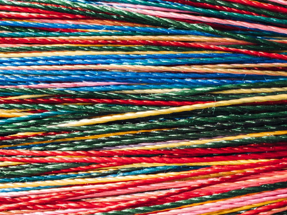red blue and yellow rope
