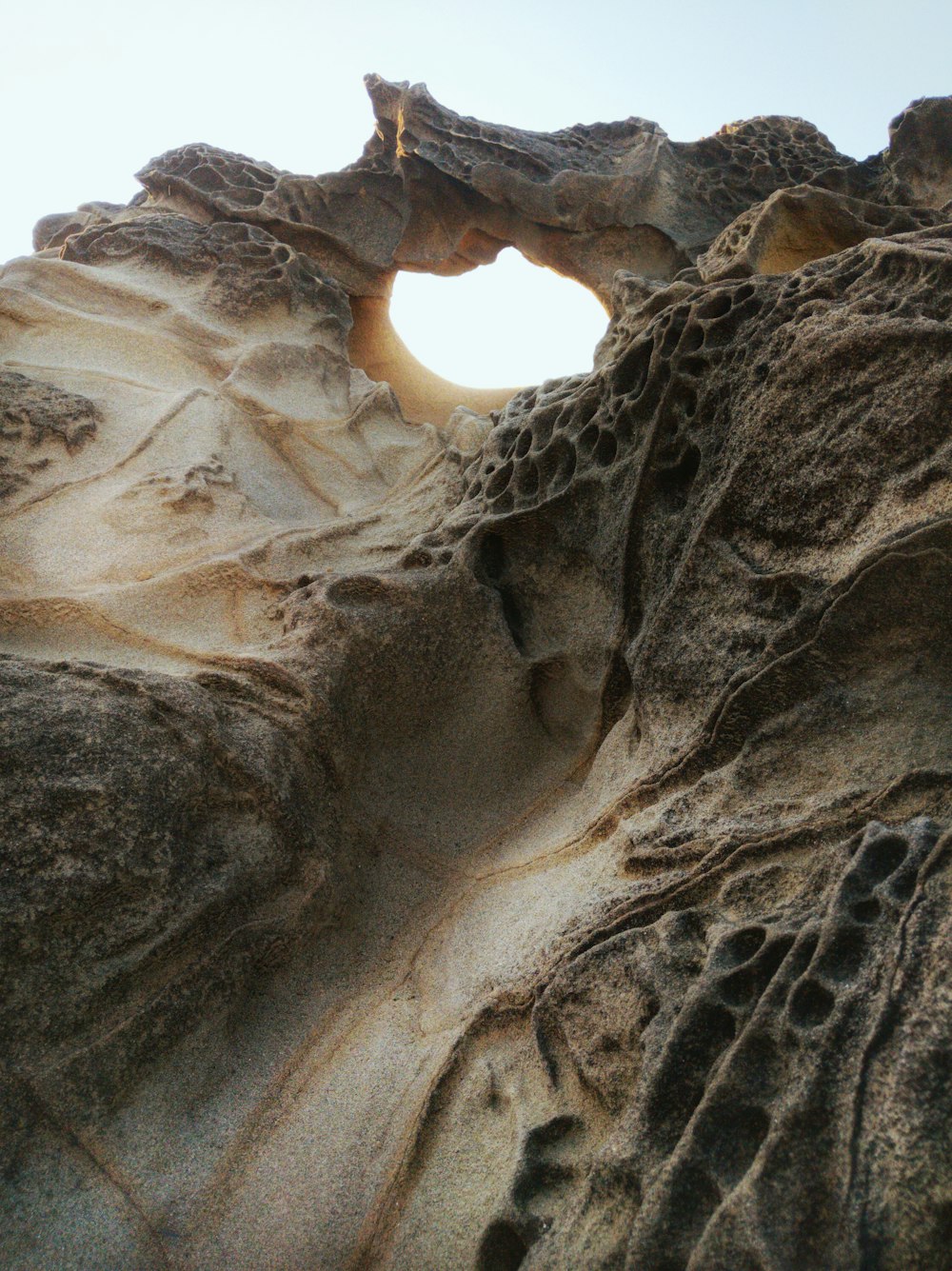 brown and black rock formation