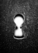 Close-up of a brass grommet shining under natural light.