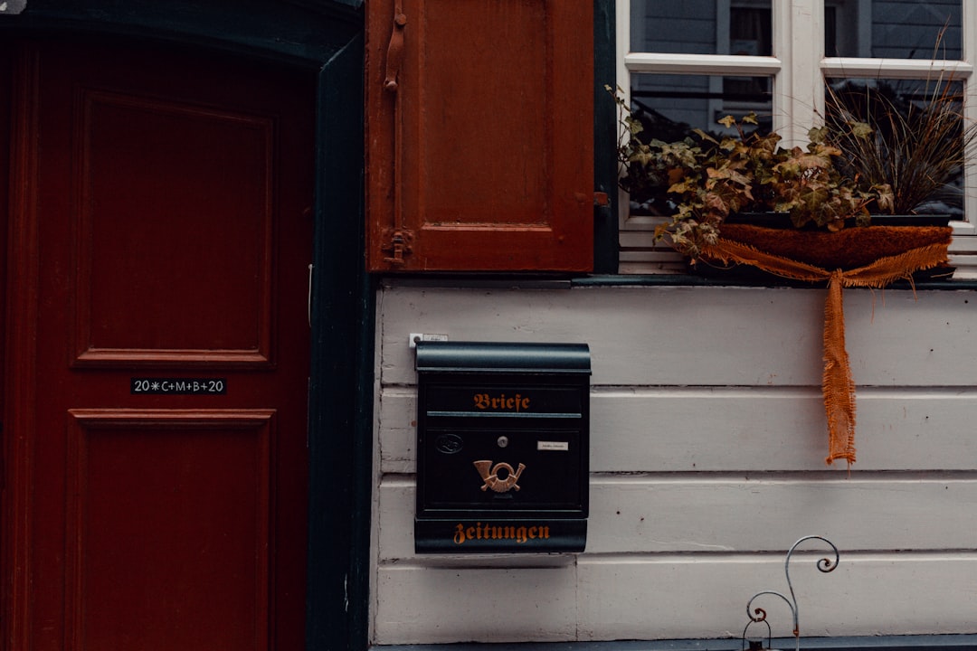 black and red mail box