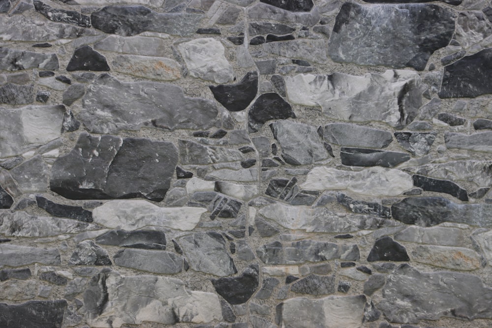 gray and black stone wall