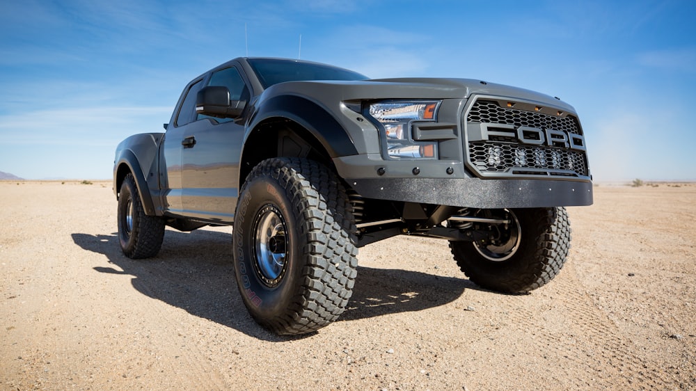 grey ford f 150 crew cab pickup truck